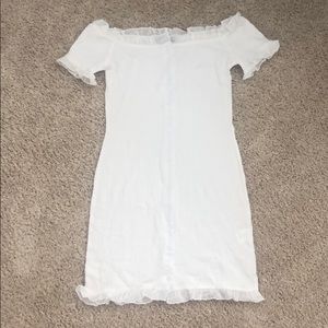 SHEIN off the shoulder white dress